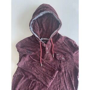 Buffalo David Bitton Men's Maroon Hoodie Size XL Casual‎ Cozy Lounge